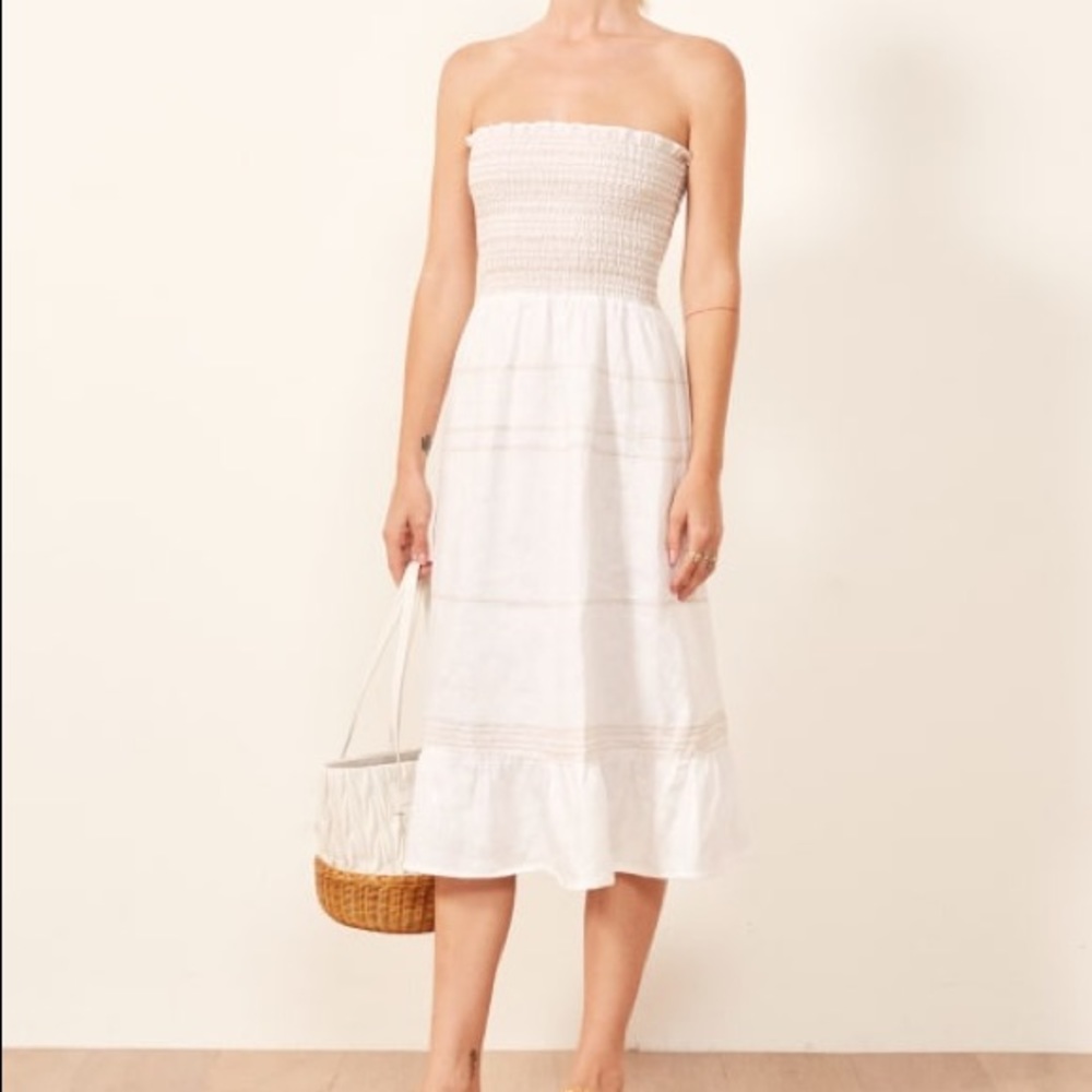 NWT Reformation Bermuda Dress in White